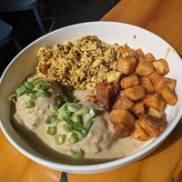 Biscuits n gravy at nami Vegan Sweets in Phoenix