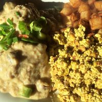 Biscuits & Gravy, with Tofu Scramble and Potatoes  at nami Vegan Sweets in Phoenix