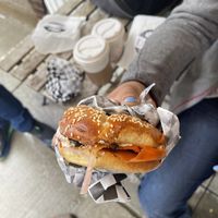 The Vegan Vlox  at AM Bagel in Toronto