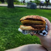 The Vam Breakfast Bagel at AM Bagel in Toronto