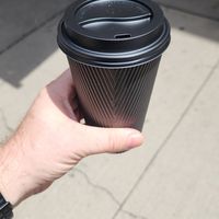 Coffee is a must at AM Bagel in Toronto