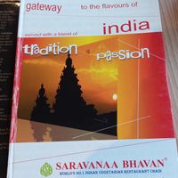 Menu  at Saravanaa Bhavan in Cologne
