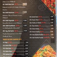 Menu - naan bread and more. at Saravanaa Bhavan in Cologne