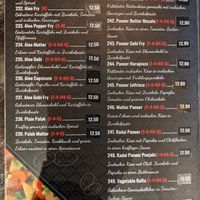 Menu - currys. at Saravanaa Bhavan in Cologne