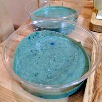 Spirulina chia pudding (vegan) at POKAWA in Troyes