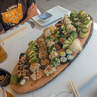 Vegan sushi platter at Baushi in Carvoeiro