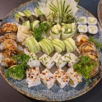Vegan sushi plate at Baushi in Carvoeiro