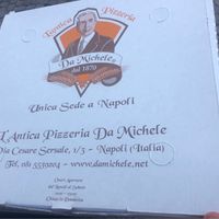 Pizza to go at Pizzeria da Michele in Naples
