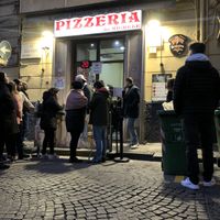 Got lucky with smaller queue on second try  at Pizzeria da Michele in Naples