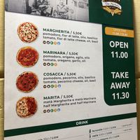 Menu  at Pizzeria da Michele in Naples