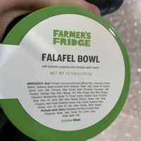 Their falafel bowl was delicious and great for taking with you on the plane.  at MSP - Farmer's Fridge - T1 & T2 in Minneapolis