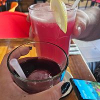 Agua de Jamaica y limonada de frambuesa at Taquería La Mexicana in Vina Del Mar