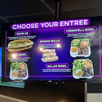 Entree options  at La Baguette in Palm Desert