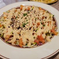 Salad with tahini dressing at Sidra in Nagoya