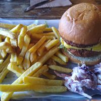 Vegan Boro Burger at The Hideout Cafe Kitchen & Bar in Scarborough