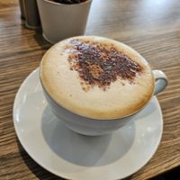 Cappuccino with oat milk at No. 19 in Avoch