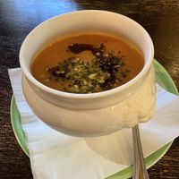 Pumpkin soup   at Mariahilferbräu in Vienna