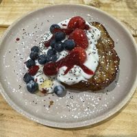 Banana bread and coconut yoghurt   at Host in Birkenhead