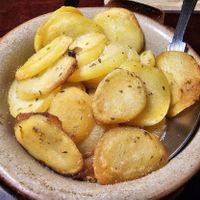 Potatoes with salt and rosemary at Michelangelo Italian Restaurant in Ryde