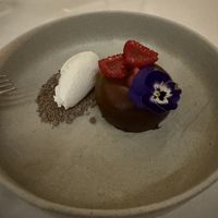 Choc mousse   at Roof Garden in Athens