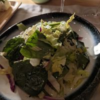 Shrimp salad without the shrimp at Naros in Mykonos