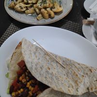 taco and fried mushrooms at Restaurant Bon Appetit in Campina
