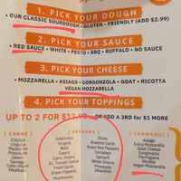 Menu 11/8/24 at Brick Pizzeria Napoletana in North Dartmouth