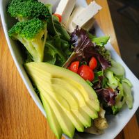 House Salad w Avo and Tofu at Sushi Spot in Arcata