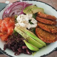 Falafel salad 🥗  at Aqua in Santorini