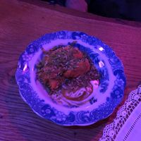 Tamarind sweet potatoe sorbet  at Ostara Bar in Oslo