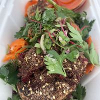 Fermented veggie toast—amazing  at B-Side Foods in Seattle