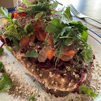 Fermented veggie toast! The best toast  at B-Side Foods in Seattle