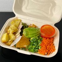 rice bowl w/avocado instead of egg + hot sauce (takeout) at B-Side Foods in Seattle