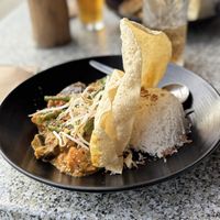 Vegetable Korma the chef made for us when we asked if they could make us something vegan  at 12 Rocks Beach Bar Cafe in Port Campbell