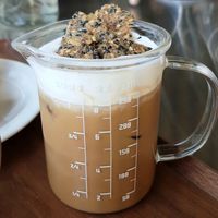 Sesame cream oat latte at Savage Garden - Maybe closed in Seoul