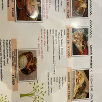 Only vegetarian option picture left top - !!  at Jujudhau in Ikeda