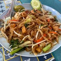 Vegan Pad Thai with Tofu   at Sanam Ging Merit Base - ฐานบุญ  in Phuket