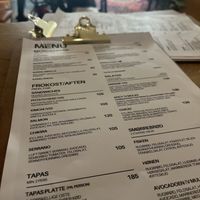 Menü  at Cafe Sprød in Soenderborg