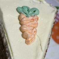 Carrot cake detail  at Trick or Treat Vegan Sweets (formerly Canelita Sweets) in Osaka