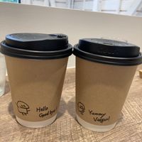 Coffees— also delicious   at Trick or Treat Vegan Sweets (formerly Canelita Sweets) in Osaka