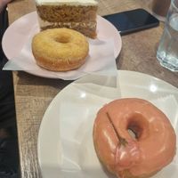 Carrot cake, cinnamon and Sakura donuts at Trick or Treat Vegan Sweets (formerly Canelita Sweets) in Osaka