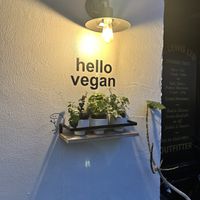 Sign out front. I said “hey”   at Trick or Treat Vegan Sweets (formerly Canelita Sweets) in Osaka