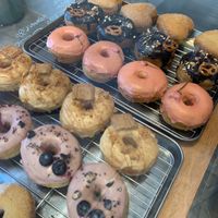 Spring donuts, flavours change with each season  at Trick or Treat Vegan Sweets (formerly Canelita Sweets) in San Diego