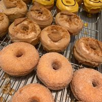 The cinnamon sugar donuts are to die for  at Trick or Treat Vegan Sweets (formerly Canelita Sweets) in San Diego