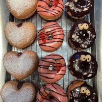 Valentine donuts  at Trick or Treat Vegan Sweets (formerly Canelita Sweets) in San Diego