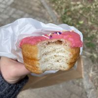Strawberry doughnut   at Trick or Treat Vegan Sweets (formerly Canelita Sweets) in San Diego