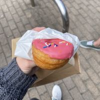 Strawberry doughnut   at Trick or Treat Vegan Sweets (formerly Canelita Sweets) in San Diego