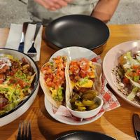Nachos, Caloundra tacos, Golden tacos at Holy Taco in Caloundra