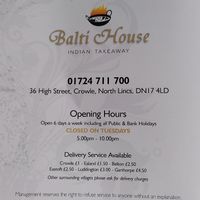Menu page 7 (May 2022) at The Balti House in Scunthorpe