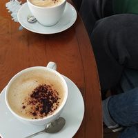 Oatmilkcoffe at Tante August in Muenster